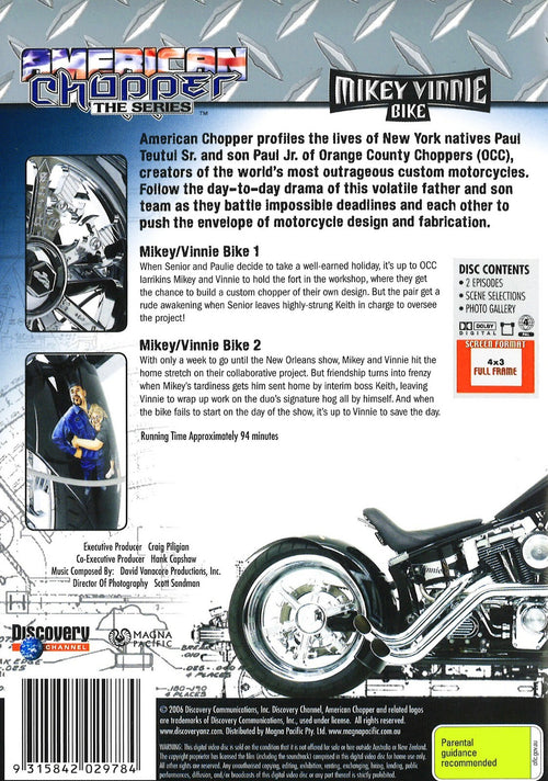 AMERICAN CHOPPER MIKEY VINNIE BIKE DVD